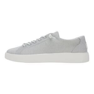 Hey Dude Karina Bride To Be Metallic Sparkle Sneaker Shoes Silver Women's Size 9